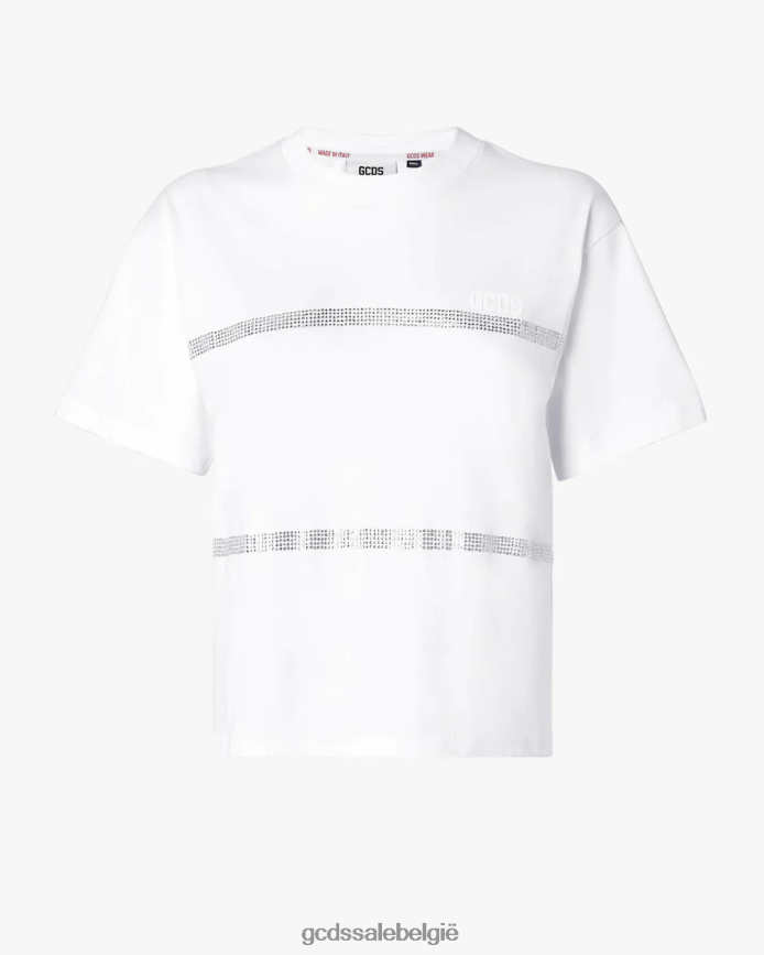 bling t-shirt vrouwen GCDS wit kleding 4600VF355