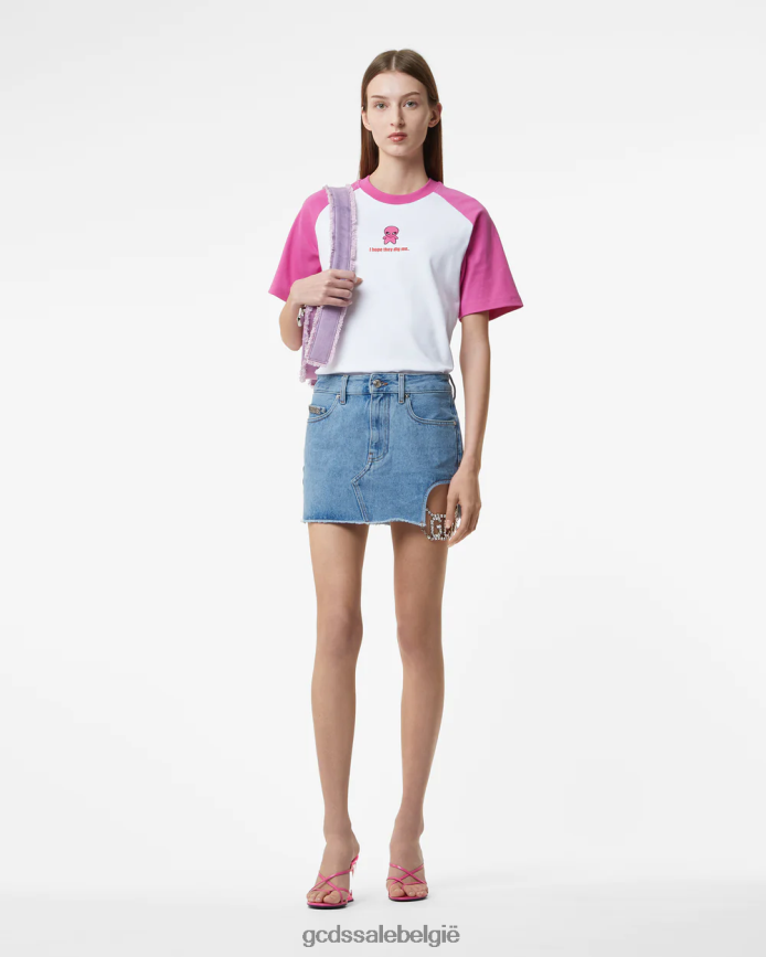 wild t-shirt vrouwen GCDS wit kleding 4600VF363