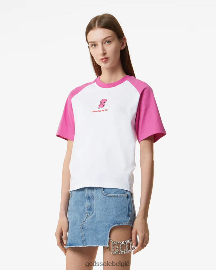 wild t-shirt vrouwen GCDS wit kleding 4600VF363