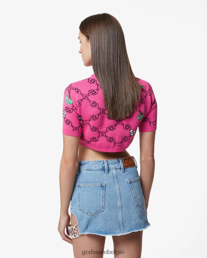 Hallo Kitty jacquard top vrouwen GCDS fuchsia kleding 4600VF381