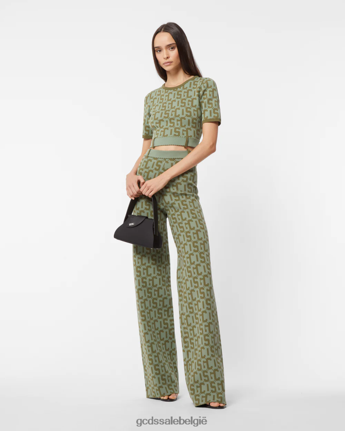 Matilda monogram top vrouwen GCDS militair groen kleding 4600VF367