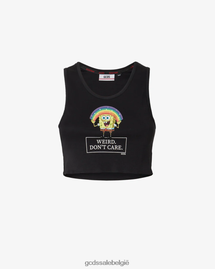 SpongeBob maakt het niet uit crop top vrouwen GCDS zwart kleding 4600VF382