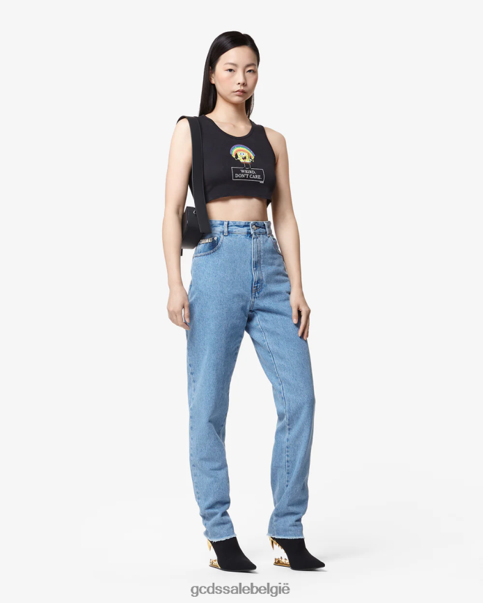 SpongeBob maakt het niet uit crop top vrouwen GCDS zwart kleding 4600VF382