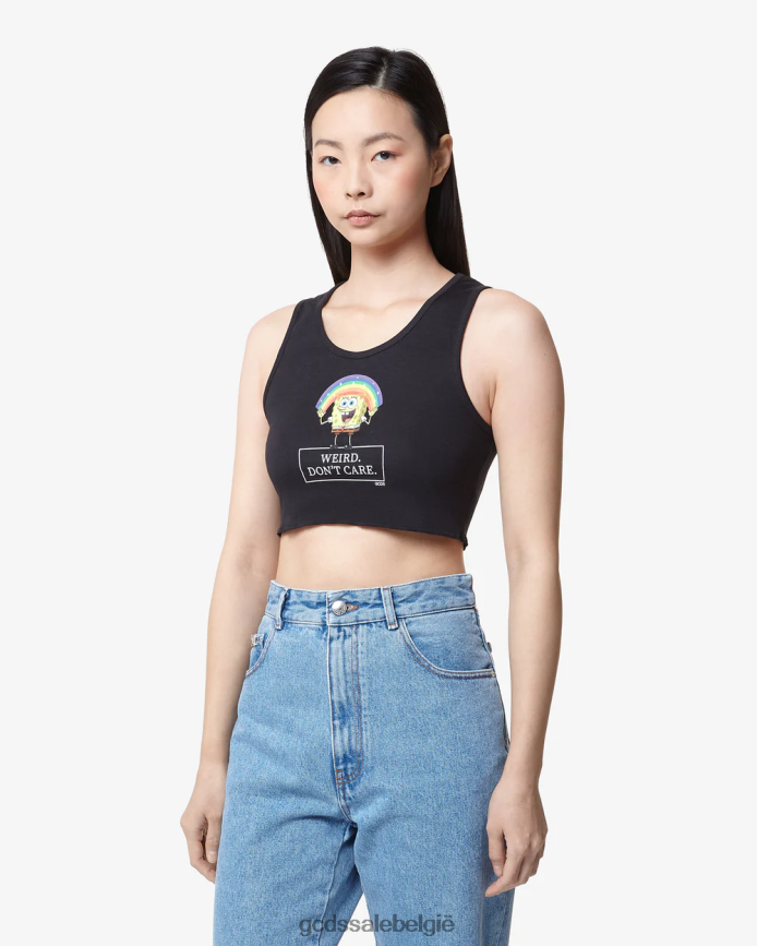 SpongeBob maakt het niet uit crop top vrouwen GCDS zwart kleding 4600VF382