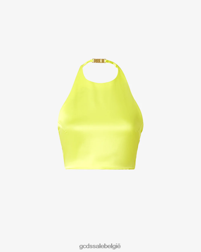 bling glanzende top vrouwen GCDS geel fluo kleding 4600VF372