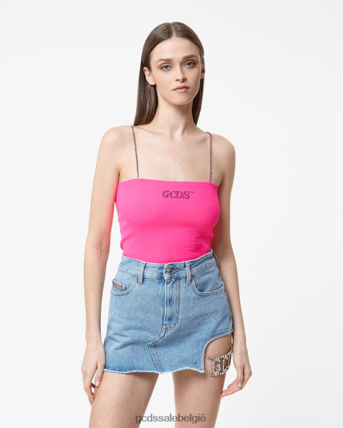 bling-topje vrouwen GCDS fuchsia kleding 4600VF374