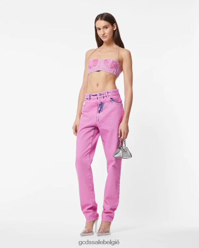 geribde denim bh vrouwen GCDS roze kleding 4600VF375