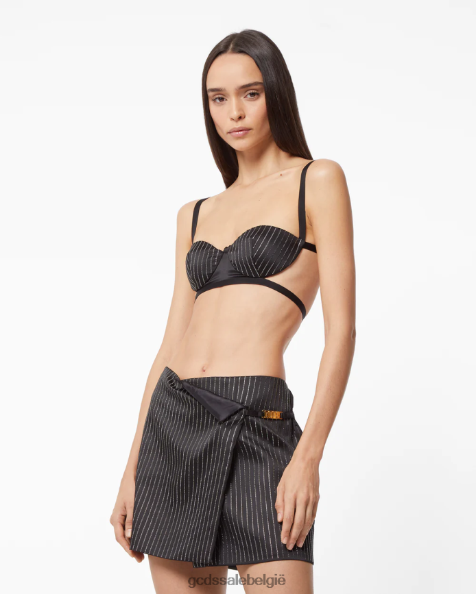 krijtstreep bh vrouwen GCDS zwart kleding 4600VF378