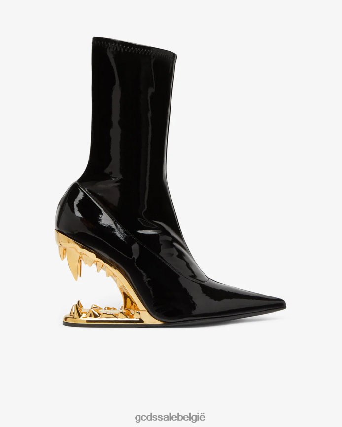 Morso vinyl enkellaarzen vrouwen GCDS zwart schoenen 4600VF490