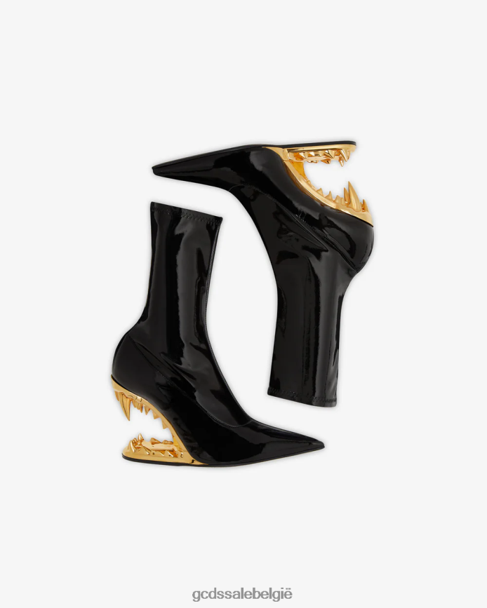 Morso vinyl enkellaarzen vrouwen GCDS zwart schoenen 4600VF490