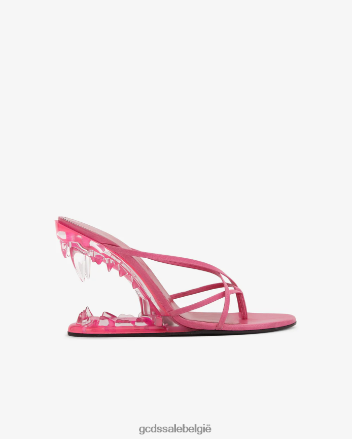 Morso leren sandalen vrouwen GCDS fuchsia schoenen 4600VF510
