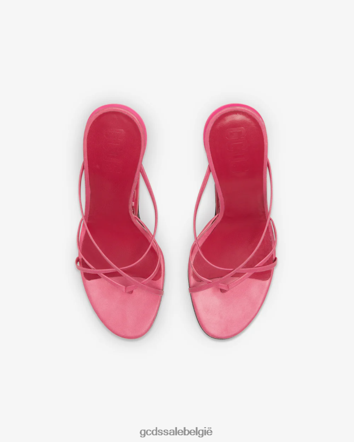 Morso leren sandalen vrouwen GCDS fuchsia schoenen 4600VF510