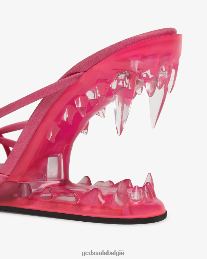 Morso leren sandalen vrouwen GCDS fuchsia schoenen 4600VF510