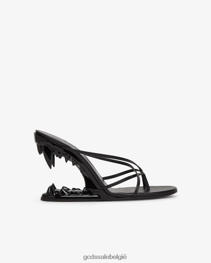 Morso leren sandalen vrouwen GCDS zwart schoenen 4600VF506