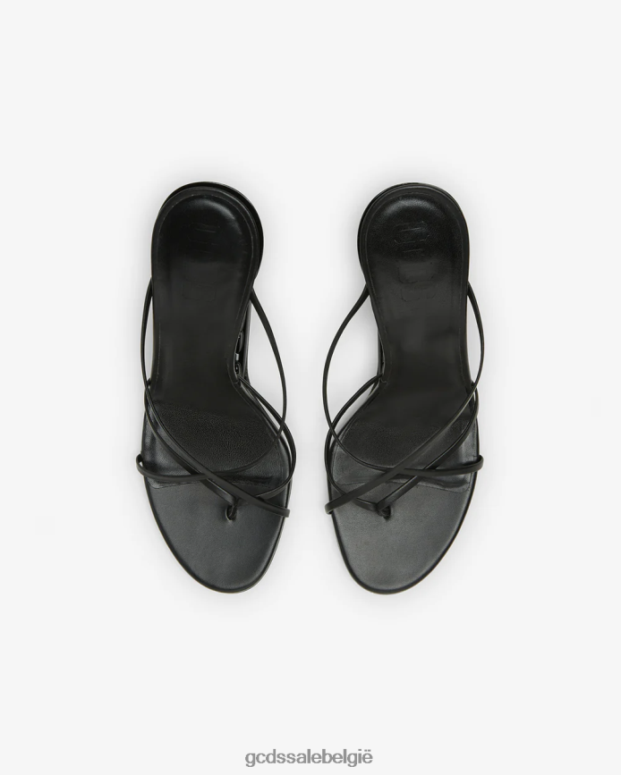 Morso leren sandalen vrouwen GCDS zwart schoenen 4600VF506