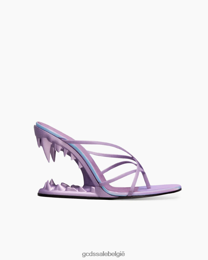 Morso metallic leren sandalen vrouwen GCDS lila schoenen 4600VF508