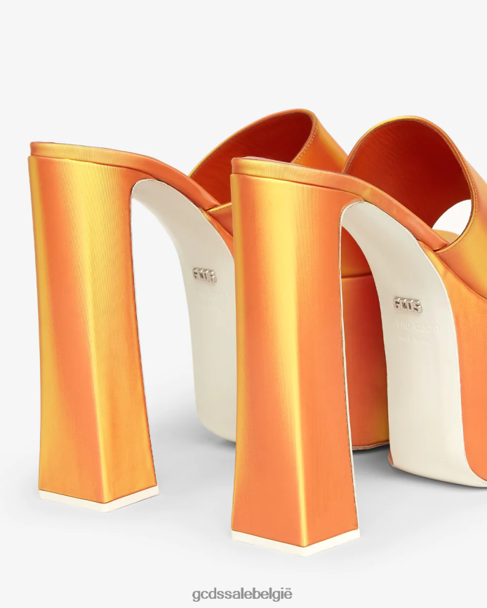 holografische platformsandalen vrouwen GCDS oranje schoenen 4600VF500