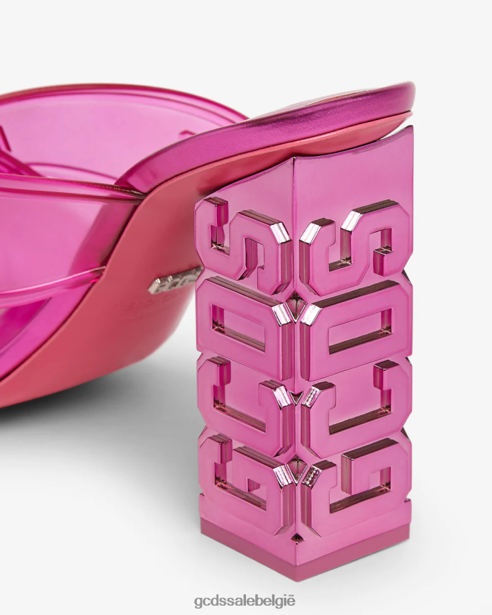 transpallic gekruiste hoge sandaal vrouwen GCDS fuchsia schoenen 4600VF511